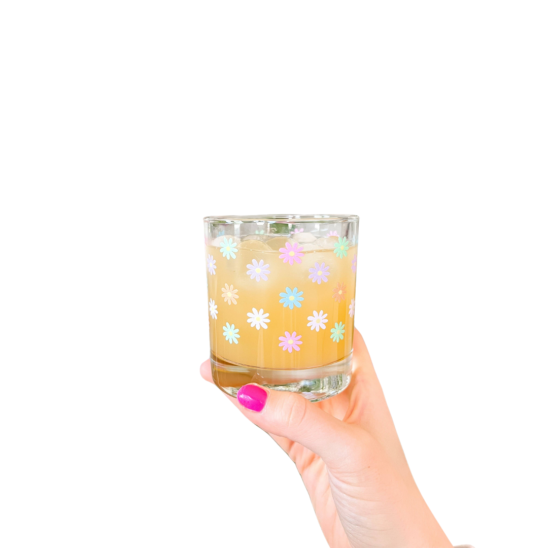 Cotton Candy Daisy Cocktail Glass