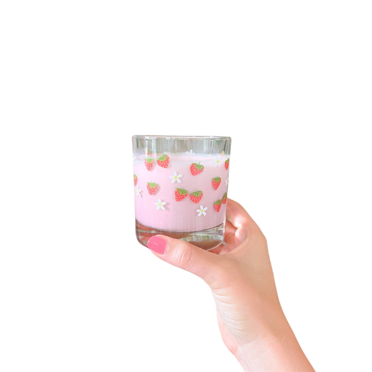 Strawberries and Cream Cocktail Glass