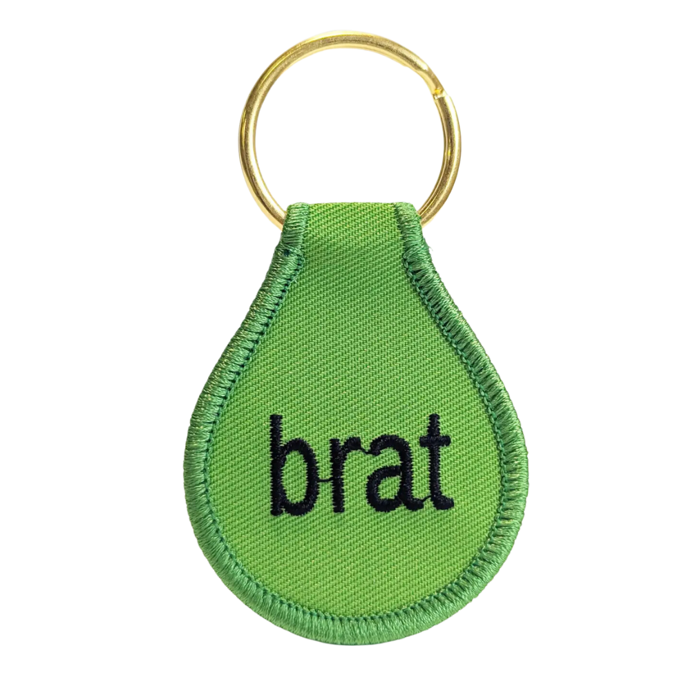 Brat Embroidered Key Tag