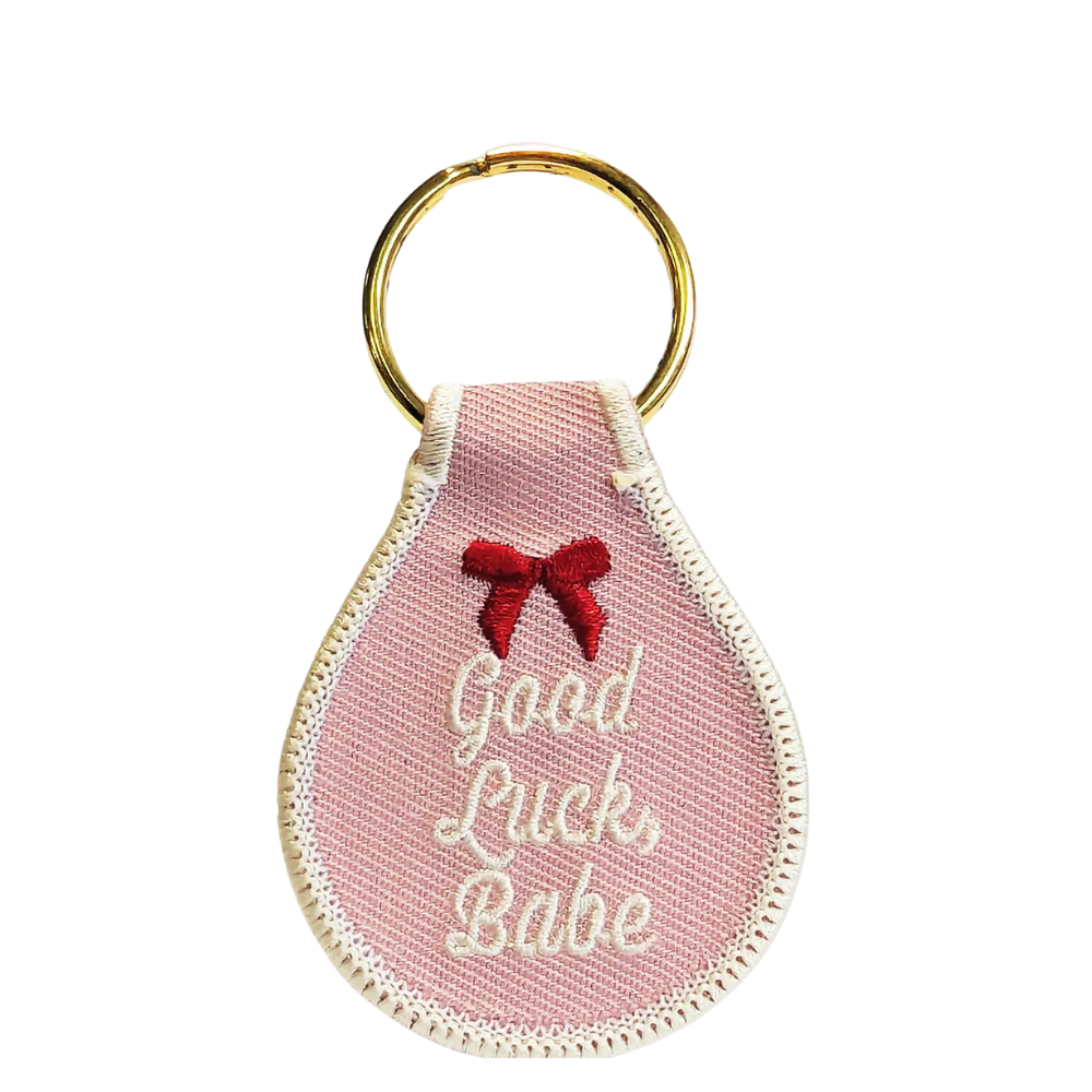 Good Luck Babe Embroidered Key Tag