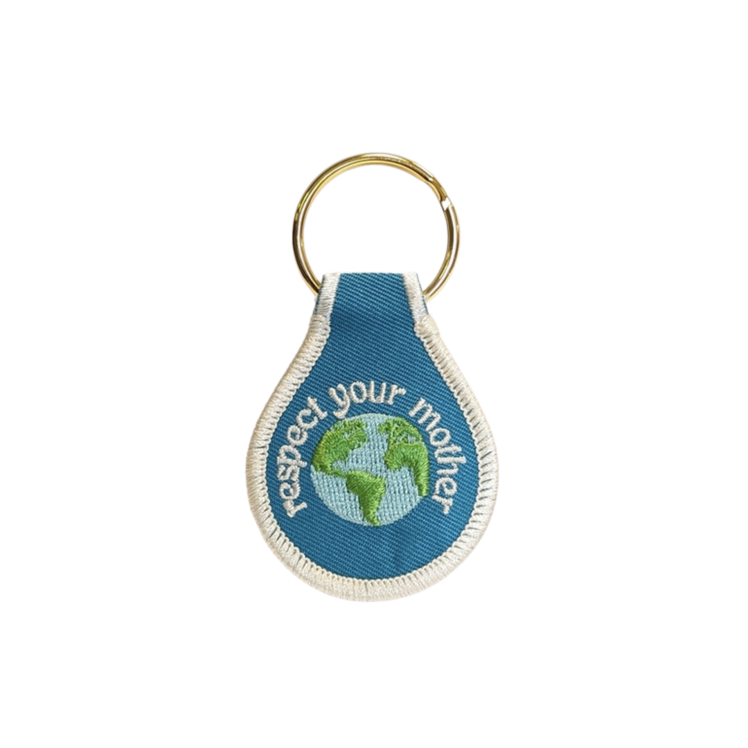 Respect Your Mother Embroidered Key Tag