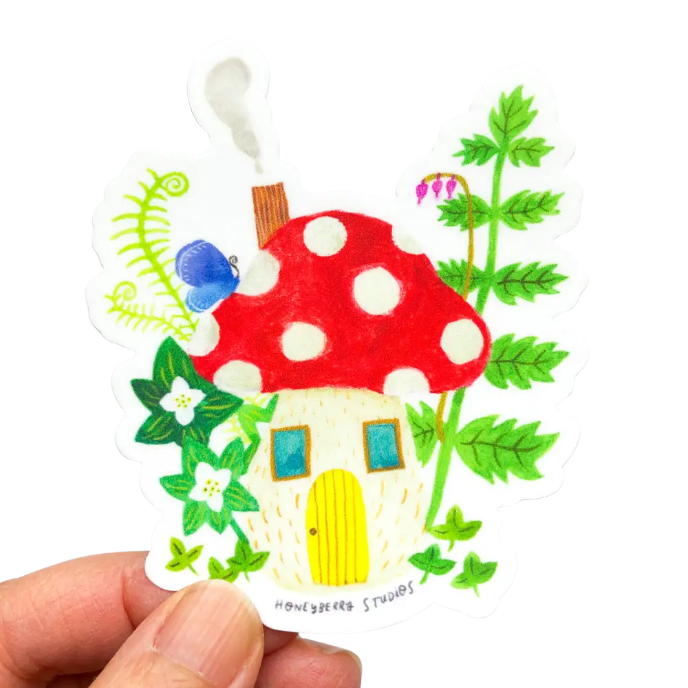 Mushroom House Vinyl Sticker