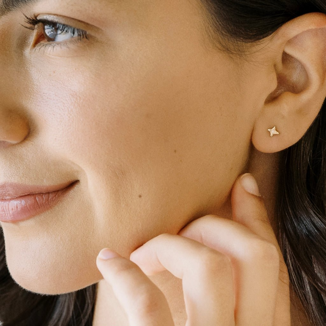 Lucky Origami Star Studs