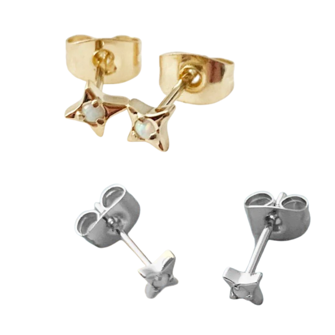 Lucky Origami Star Studs