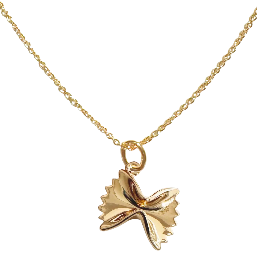Magic Charm Bow Tie Pasta Necklace