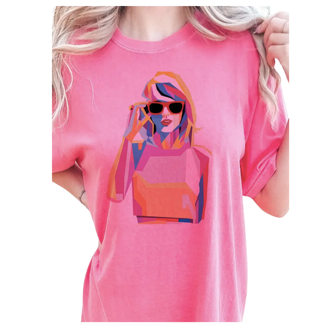 Taylor Watercolor- Taylor Inspired Comfort Colored Shirt Pink Watermelon