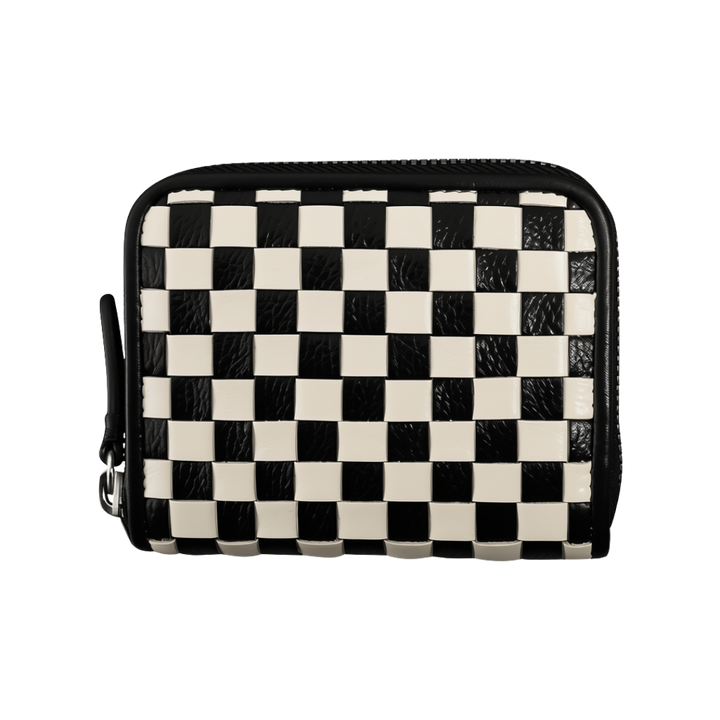 Checkerboard Zip Around Wallet