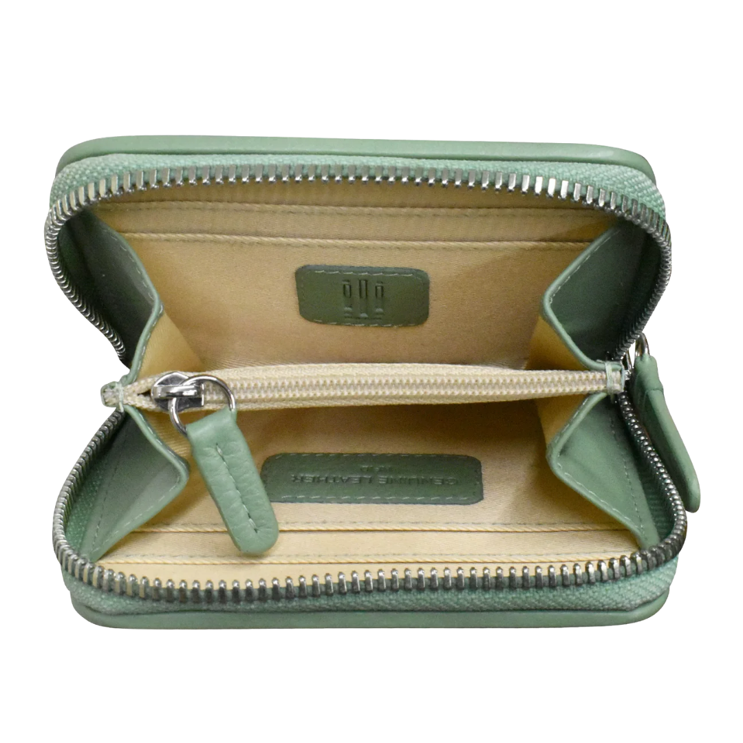 Checkerboard Zip Around Wallet