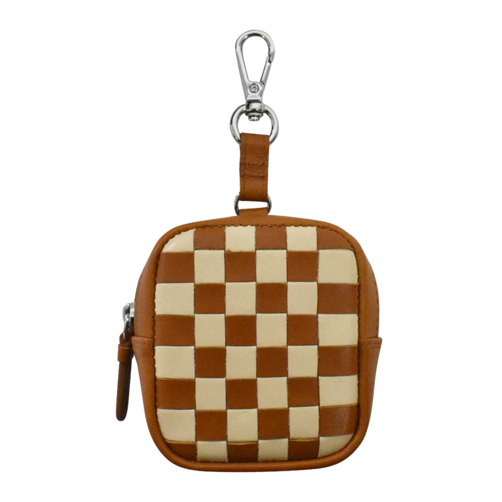 Checkerboard Rectangle Pouch Charm
