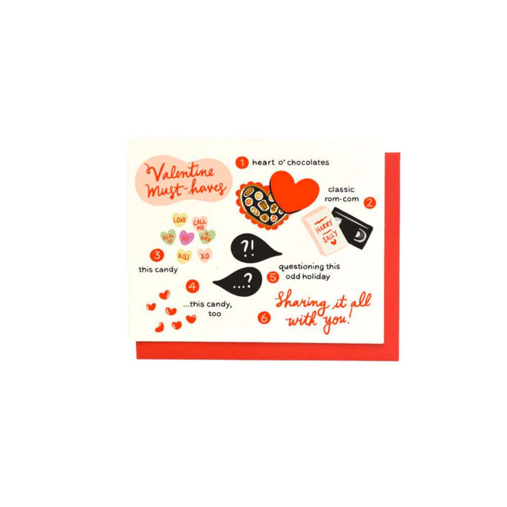 Valentine Must Haves Greeting Card