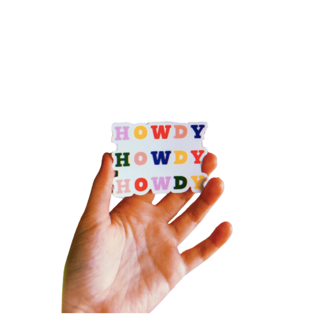 Rainbow Howdy Sticker