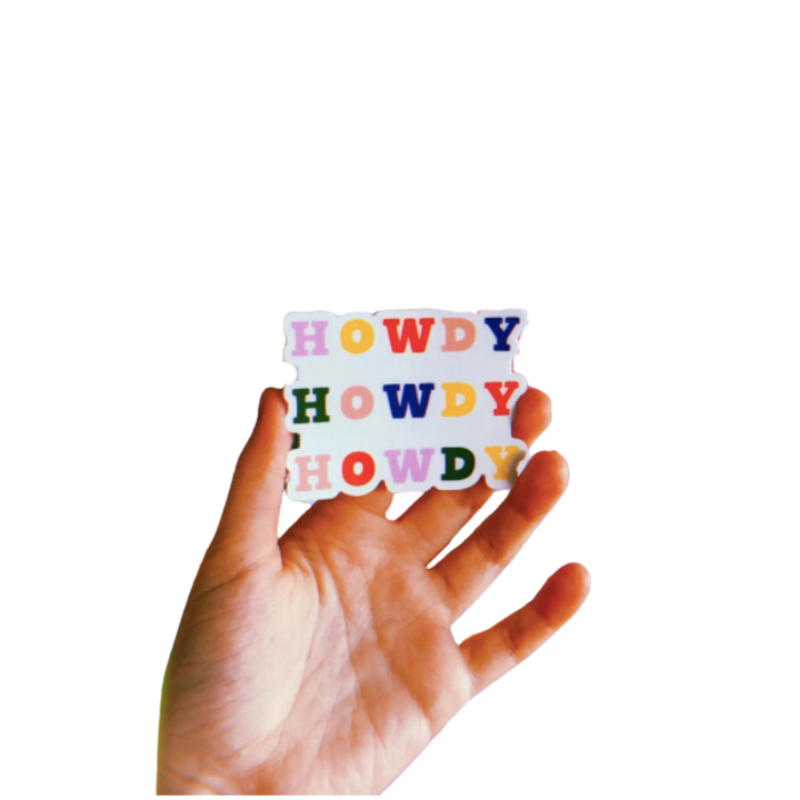 Rainbow Howdy Sticker