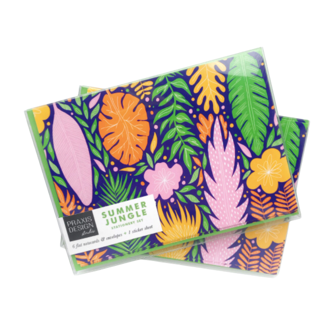 Summer Jungle Stationery + Sticker Set