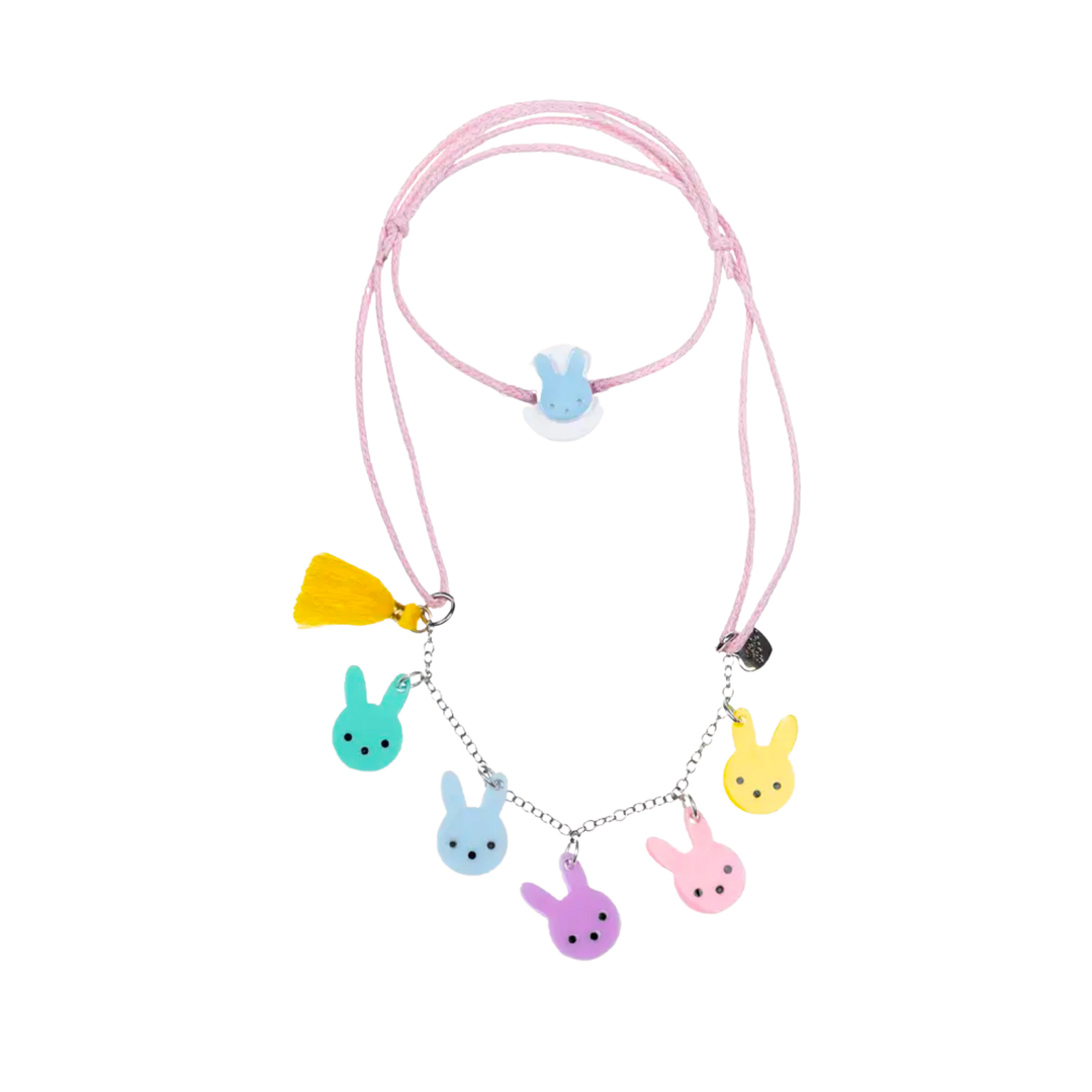 Cute Bunny Pastel Colors Necklace