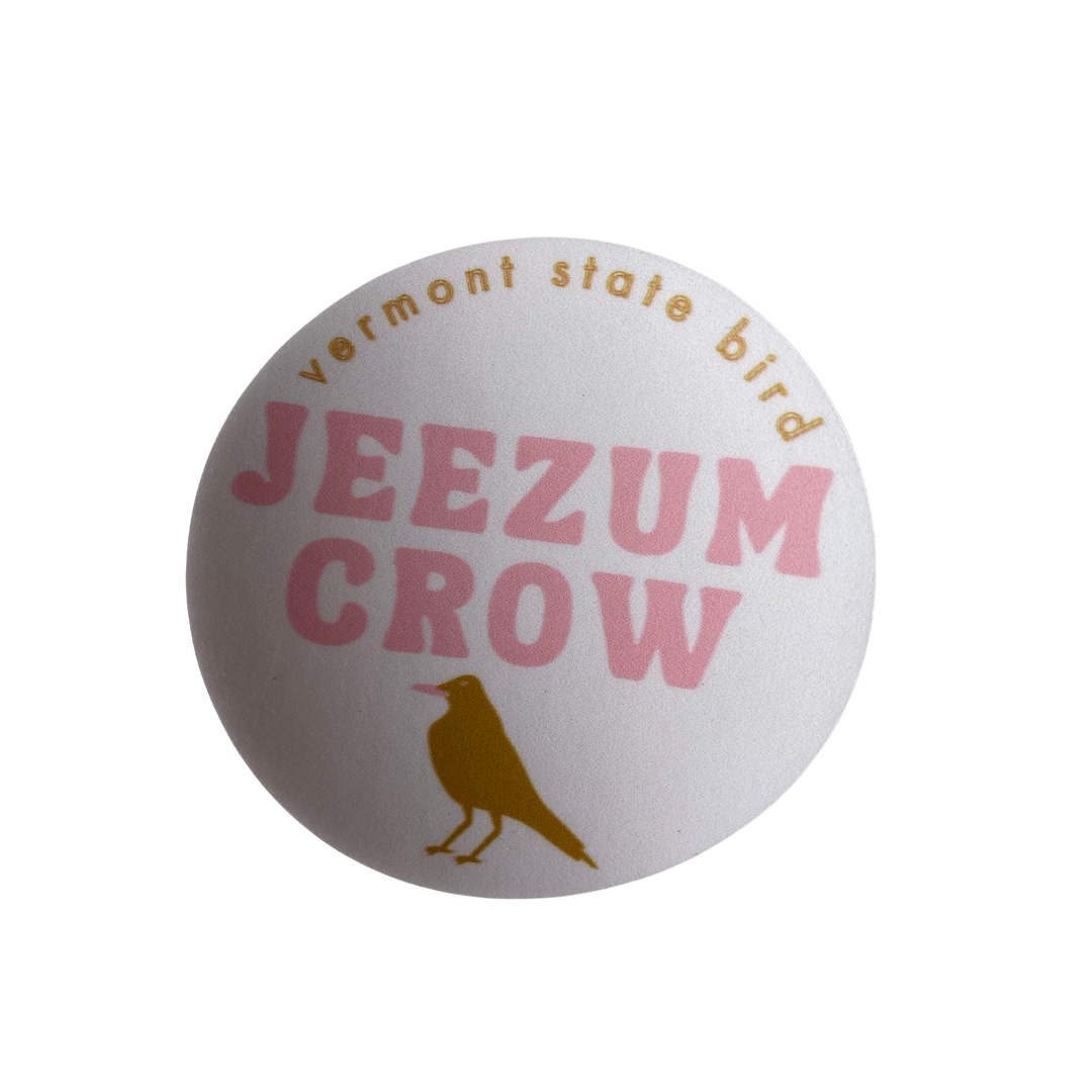 Jeezum Crow Vermont State Bird Sticker