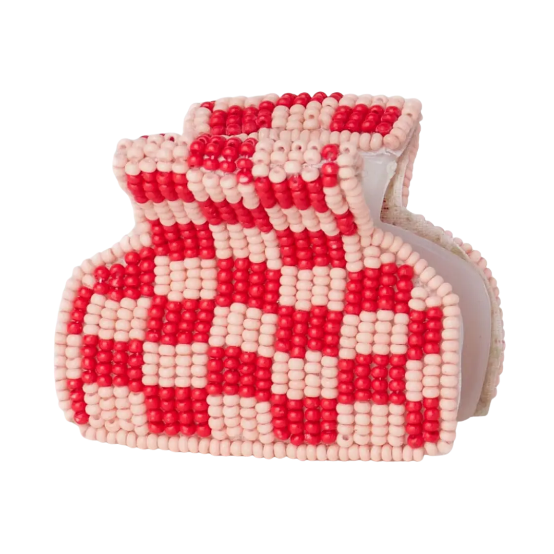 Gia Petite Multi-Color Checked Claw Clip
