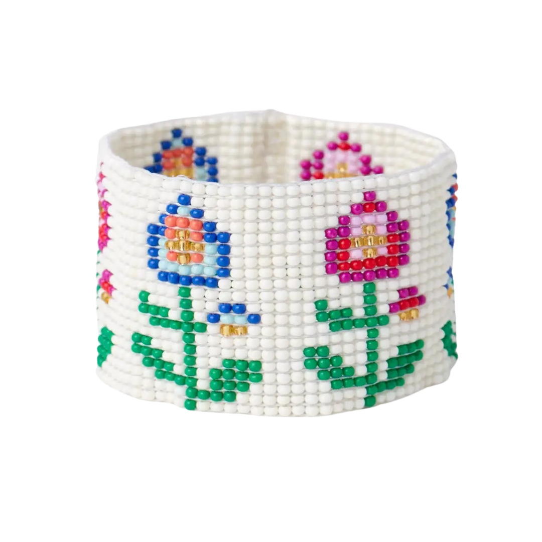 Kendall Floral Beaded Bracelet