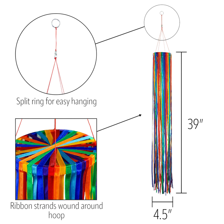 Rainbow Ribbon Windsock