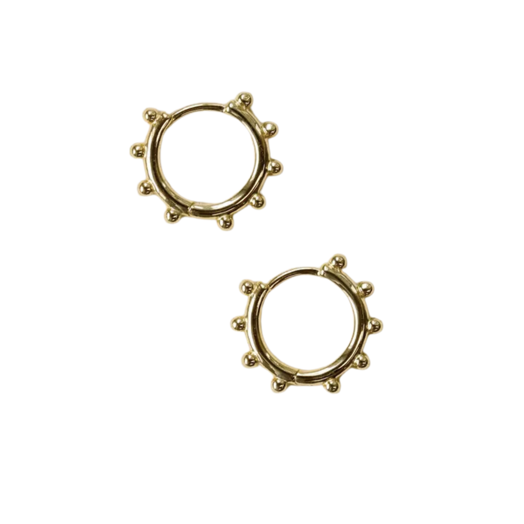 Gold Hoop - Beaded - Earrings