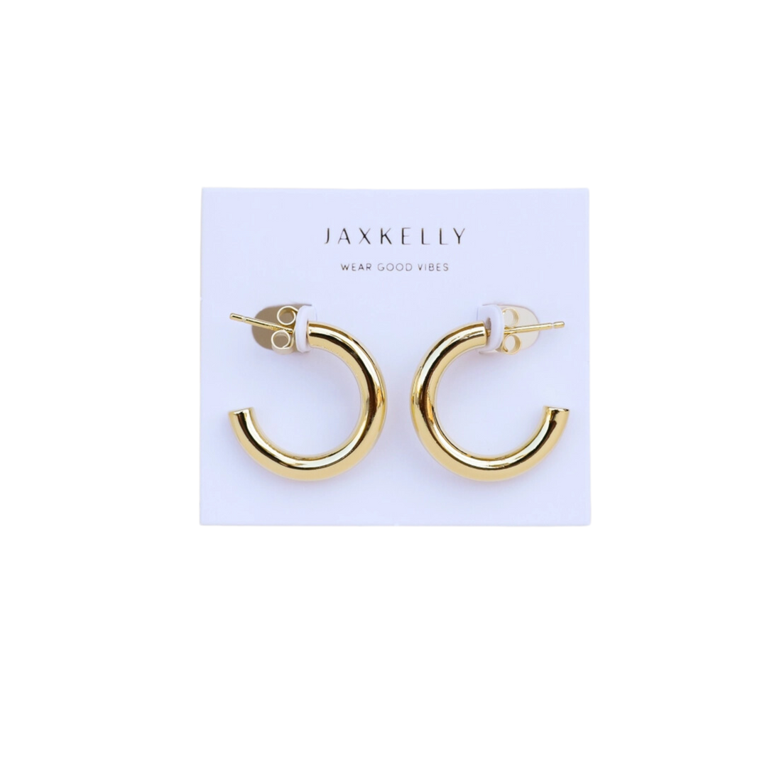 Smooth Gold Hoop Earrings