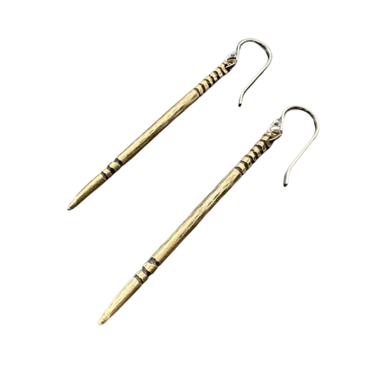 Carved Staff Earrings