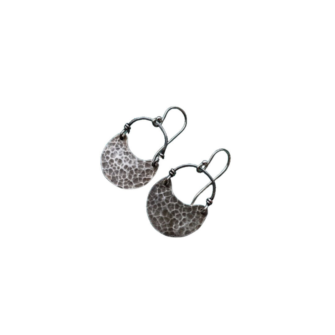 Silver Crescents Earrings - Tiny