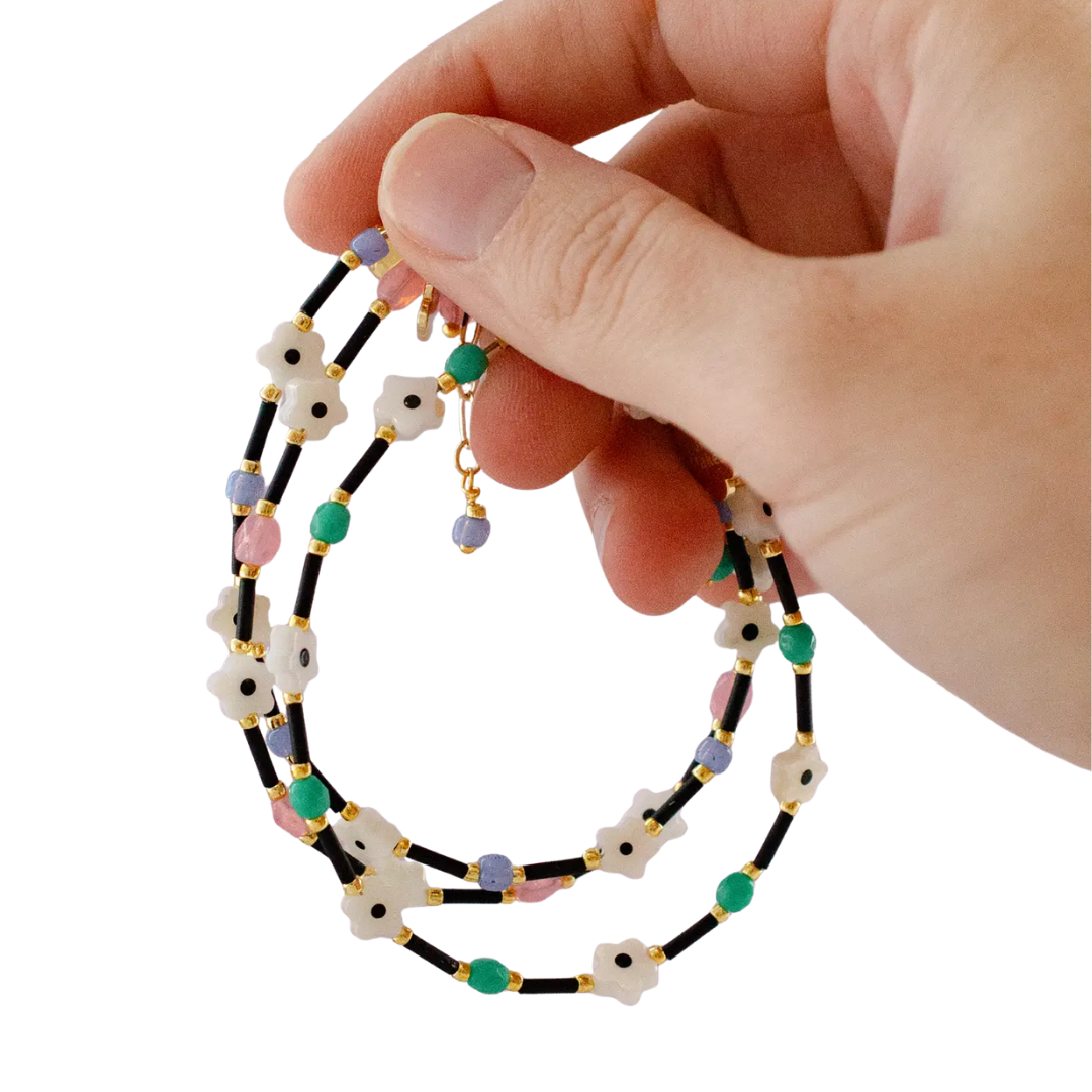 Colorful Beaded Clasp Bracelet