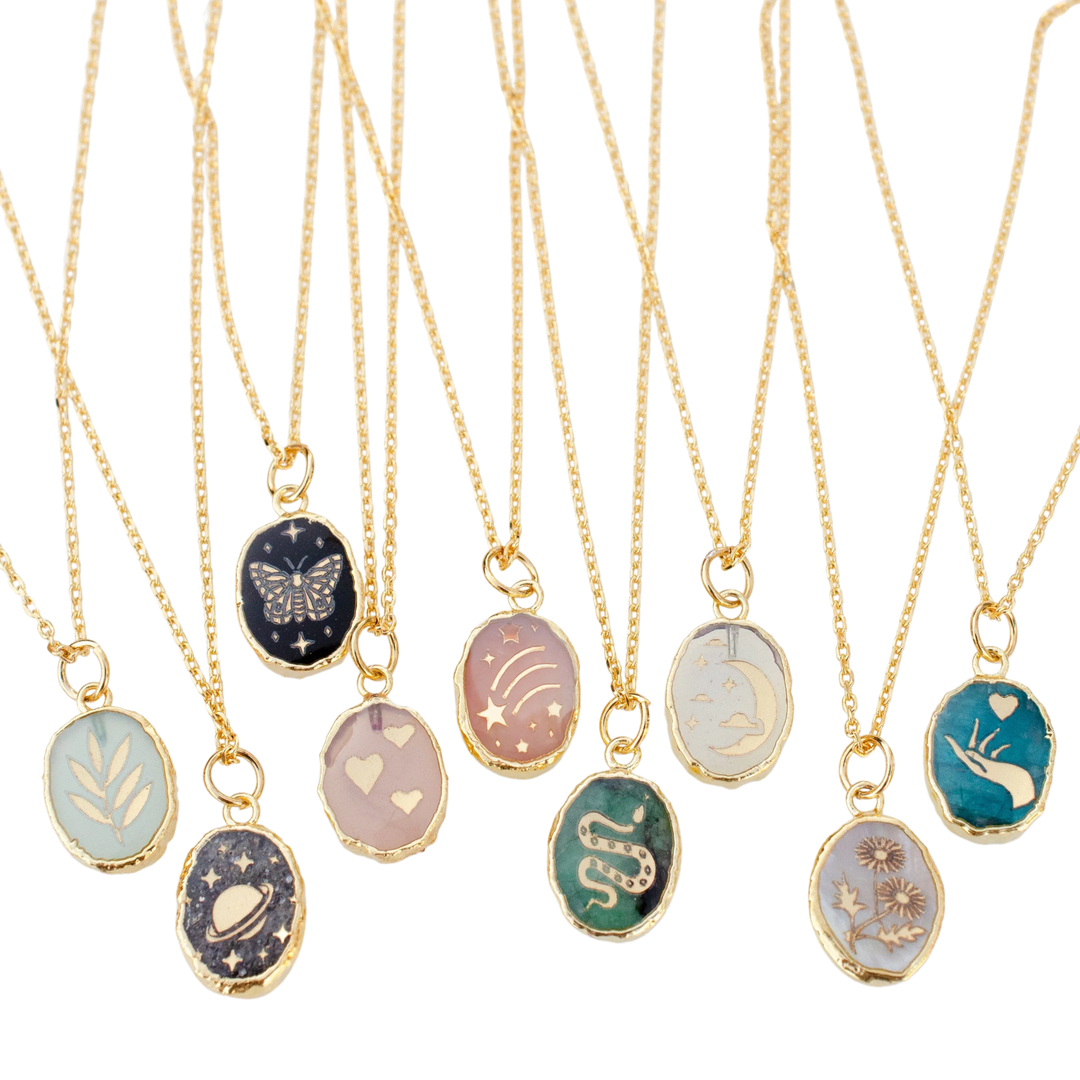 Gemstone Symbol Necklace