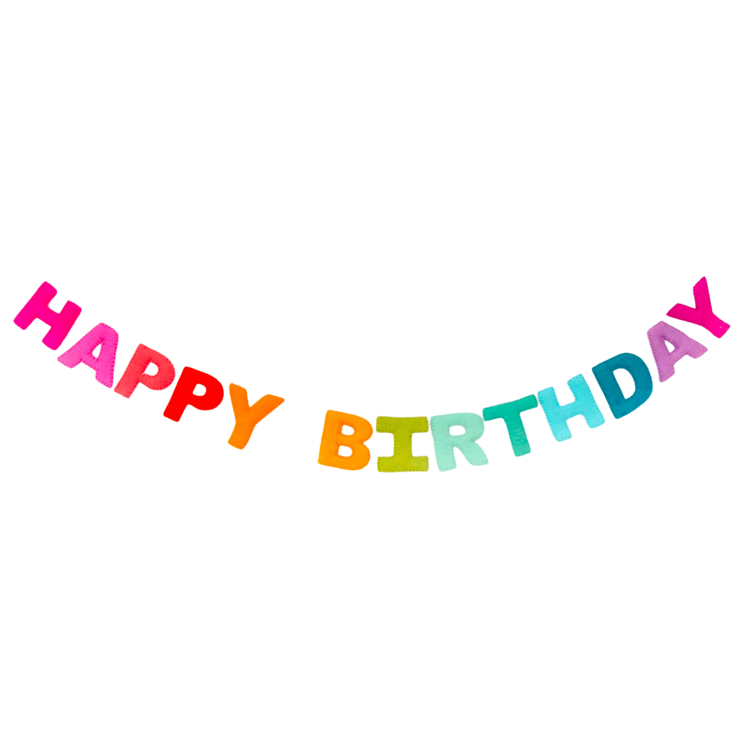 Happy Birthday Felt Garland