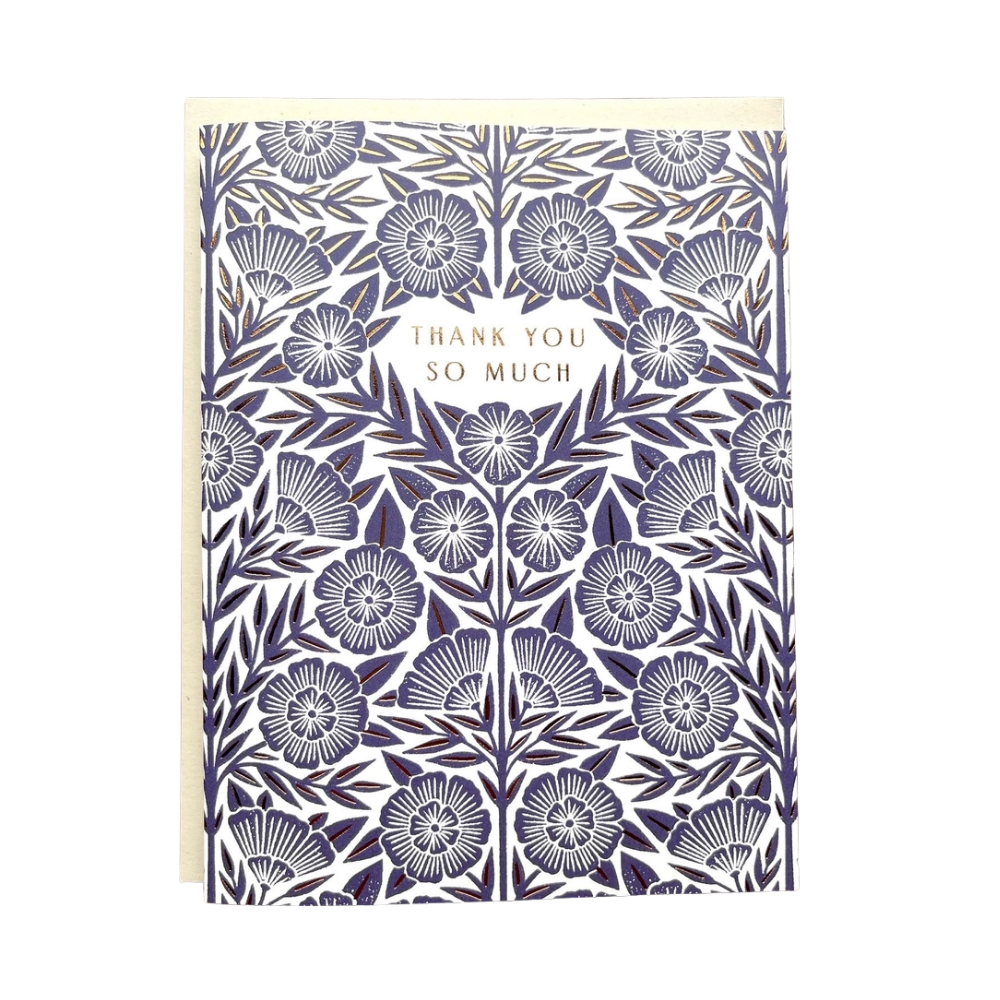"Thank You So Much" Foil Stamped Card