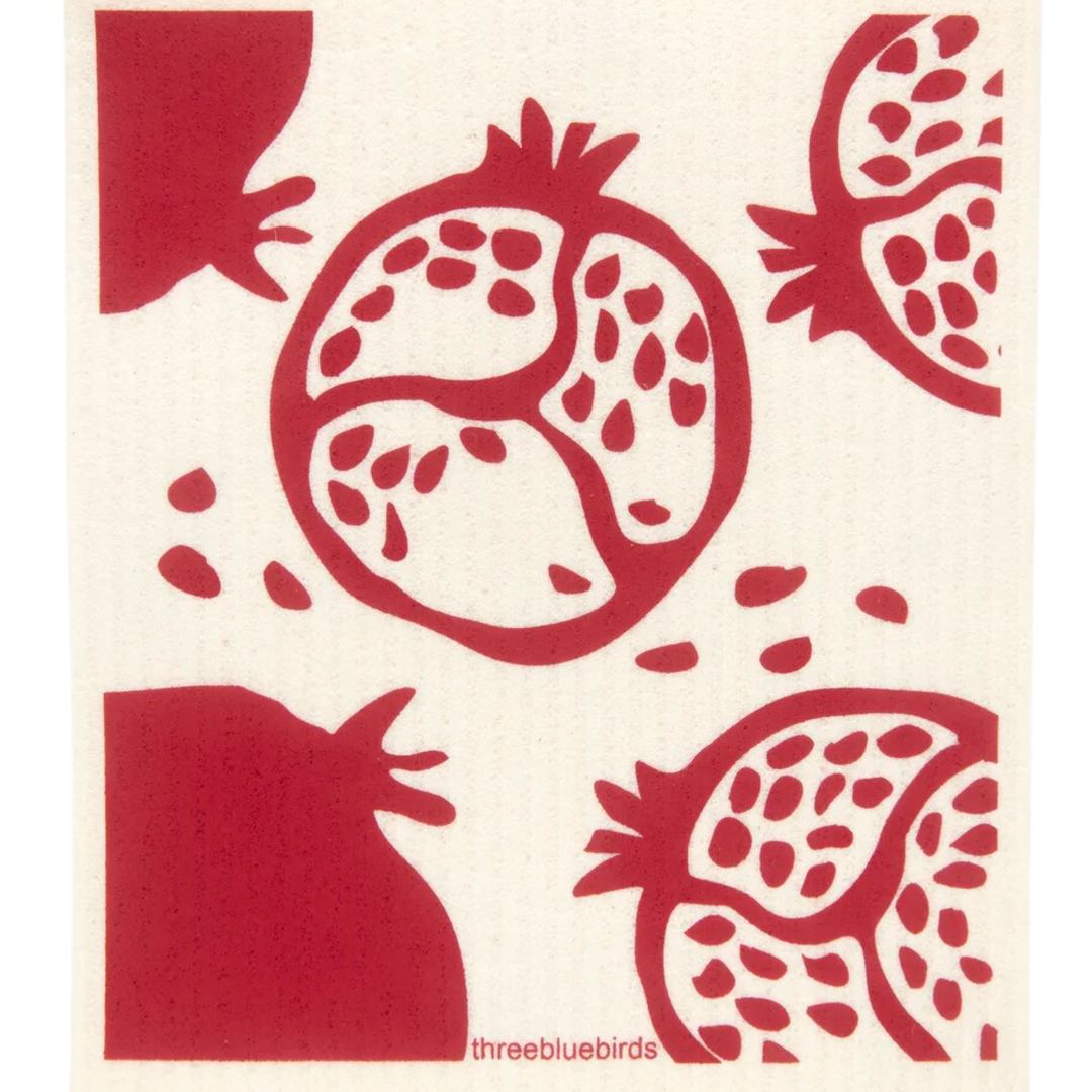 Pomegranate Swedish Dishcloth