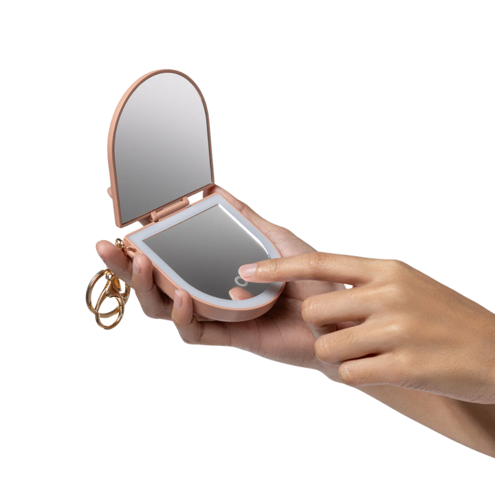 LED Compact Mirror Keychain