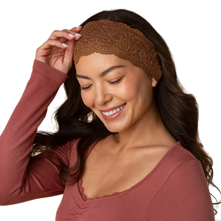 Wide Lace Elastic Headbands 2pc Set