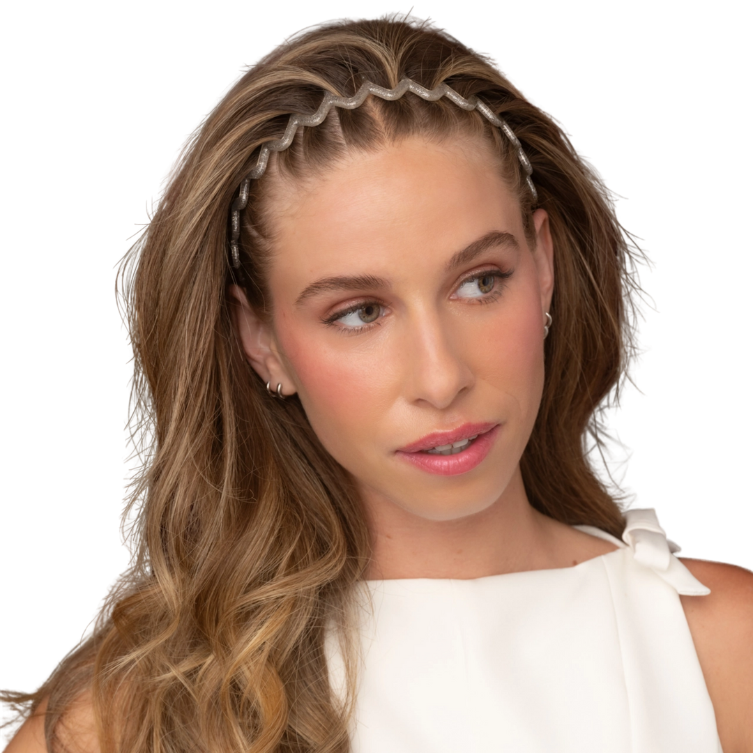 Holiday Recycled Plastic Zigzag Headbands 2pc Set