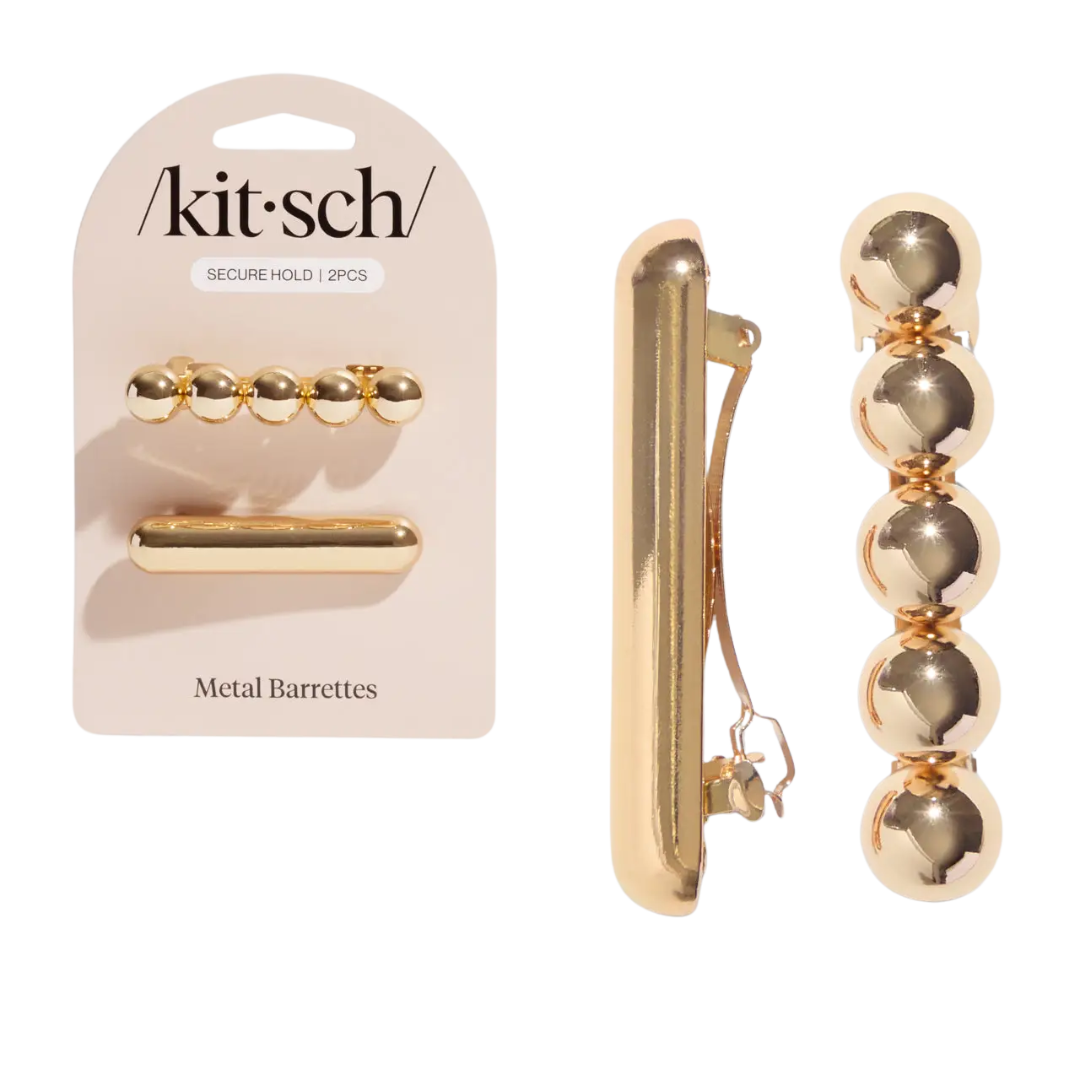 Gold Metal Barrettes