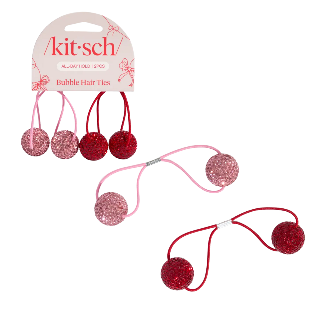 Holiday Bubble Hair Ties 2pc Set