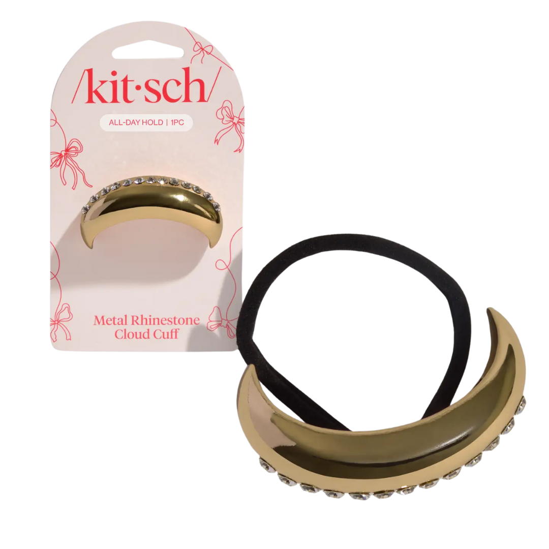 Holiday Metal Rhinestone Cloud Cuff