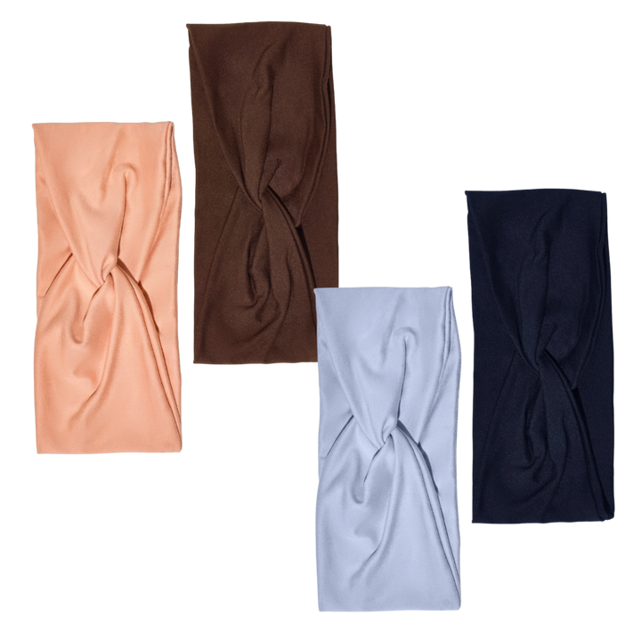 Recycled Fabric Wide Twist Headbands 2pc Set