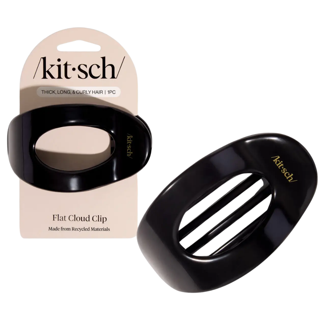 Black Flat Cloud Clip - Large