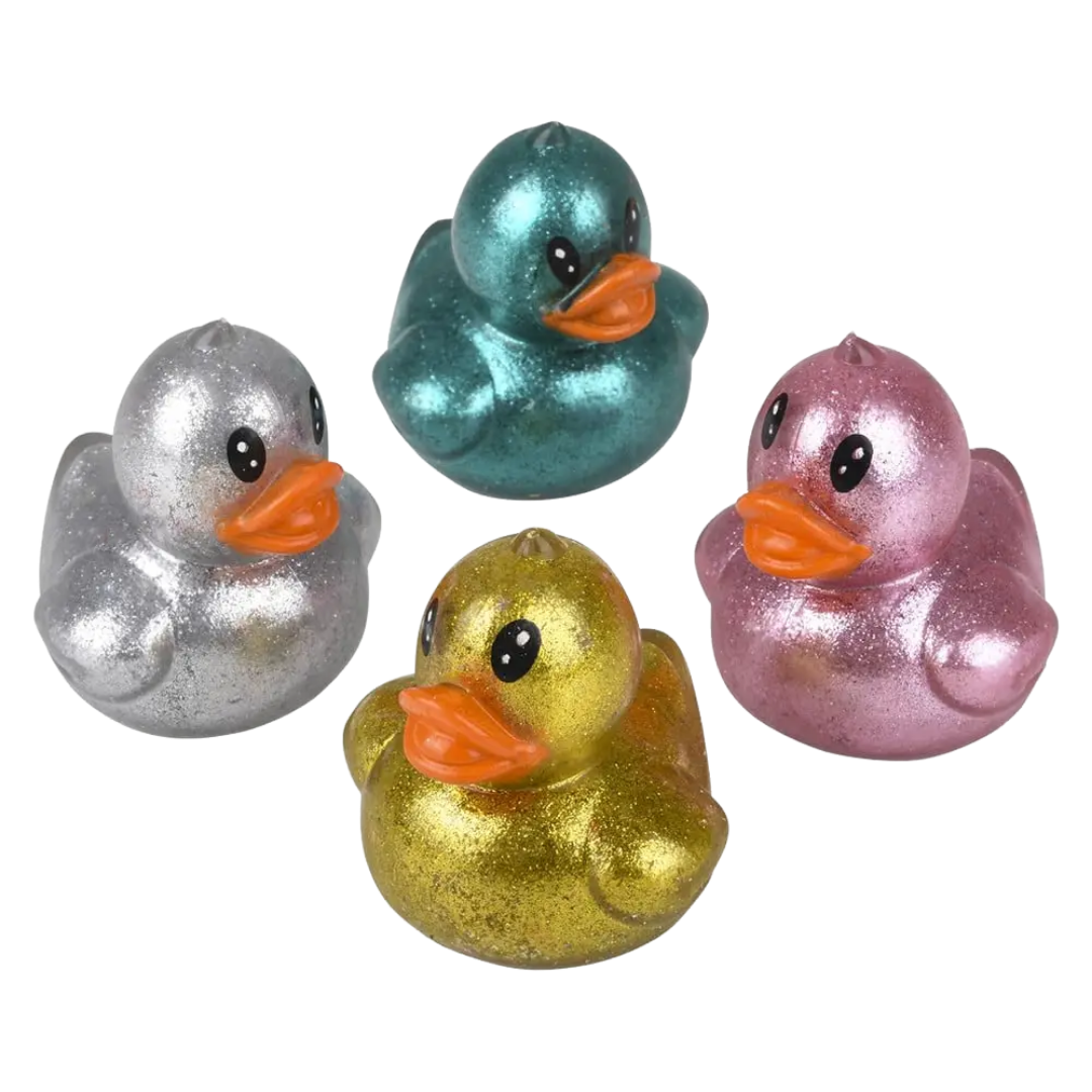 Sticky Squishy Glitter Ducks