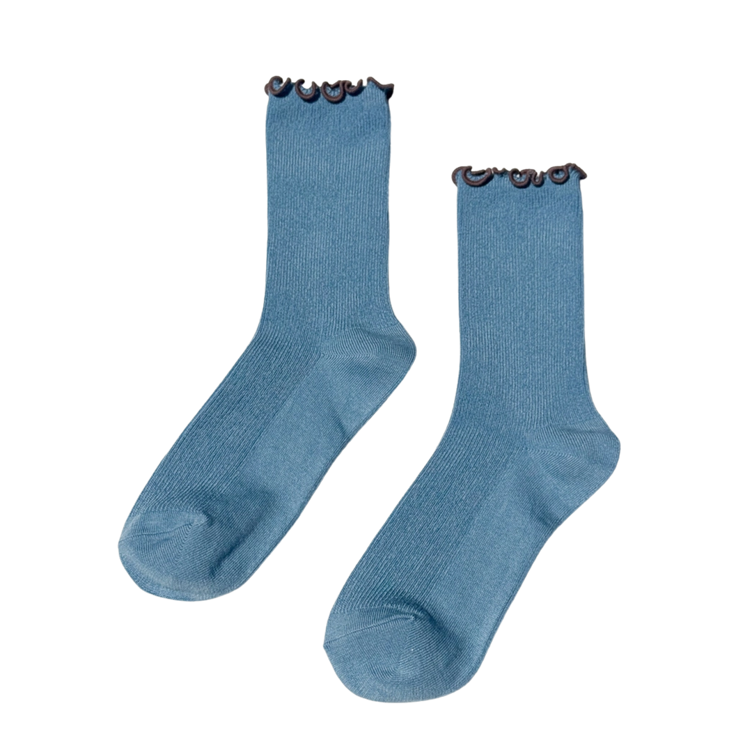 Ruffled Modal Socks