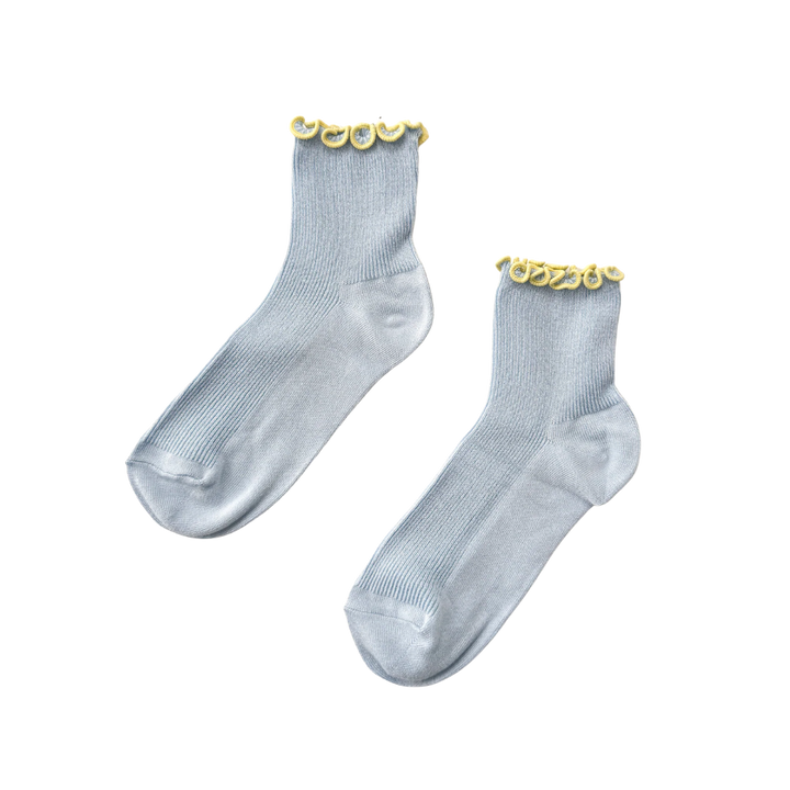 The Petite Ruffled Modal Socks