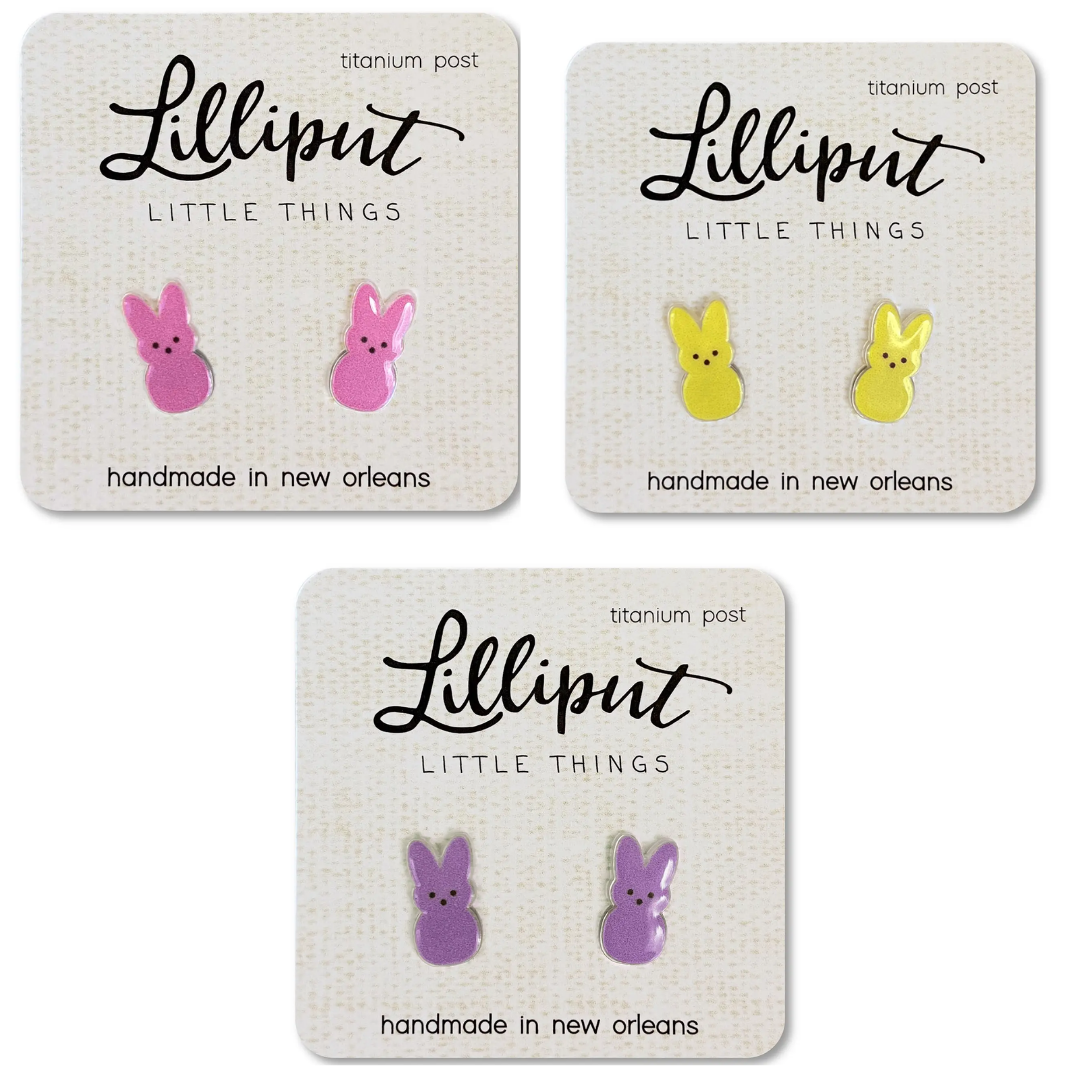 Marshmallow Easter Bunny Earrings