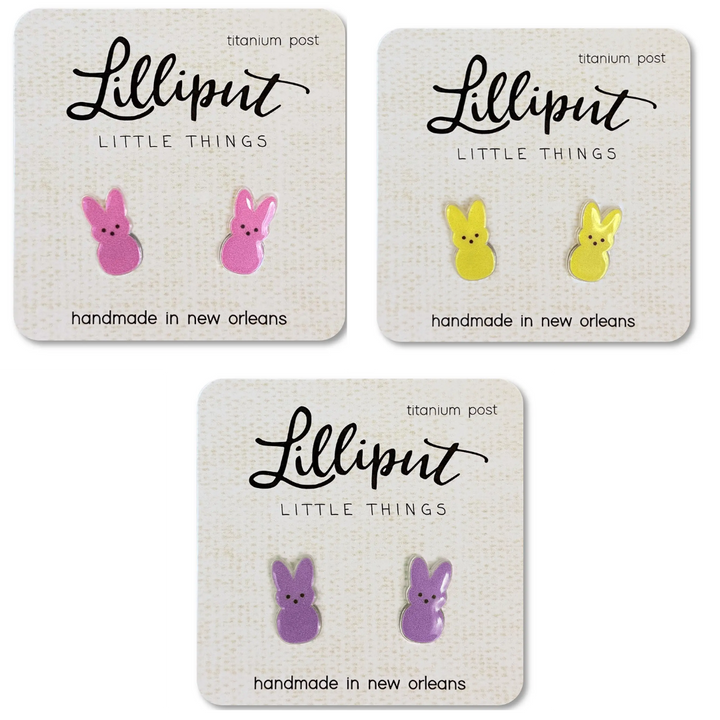 Marshmallow Easter Bunny Earrings