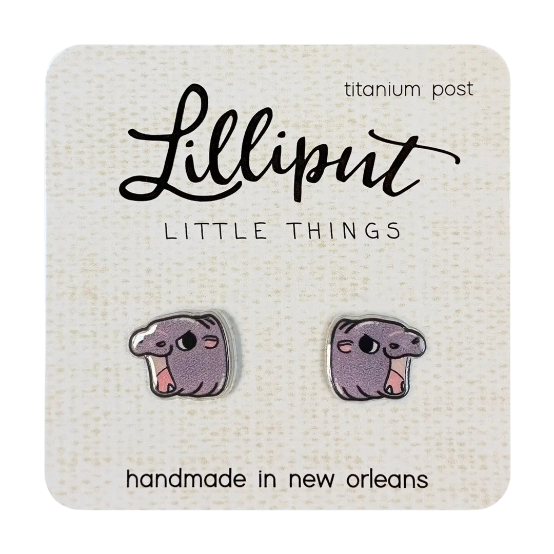 Baby Hippo Earrings // Pygmy Hippo // Moo-Deng Earrings