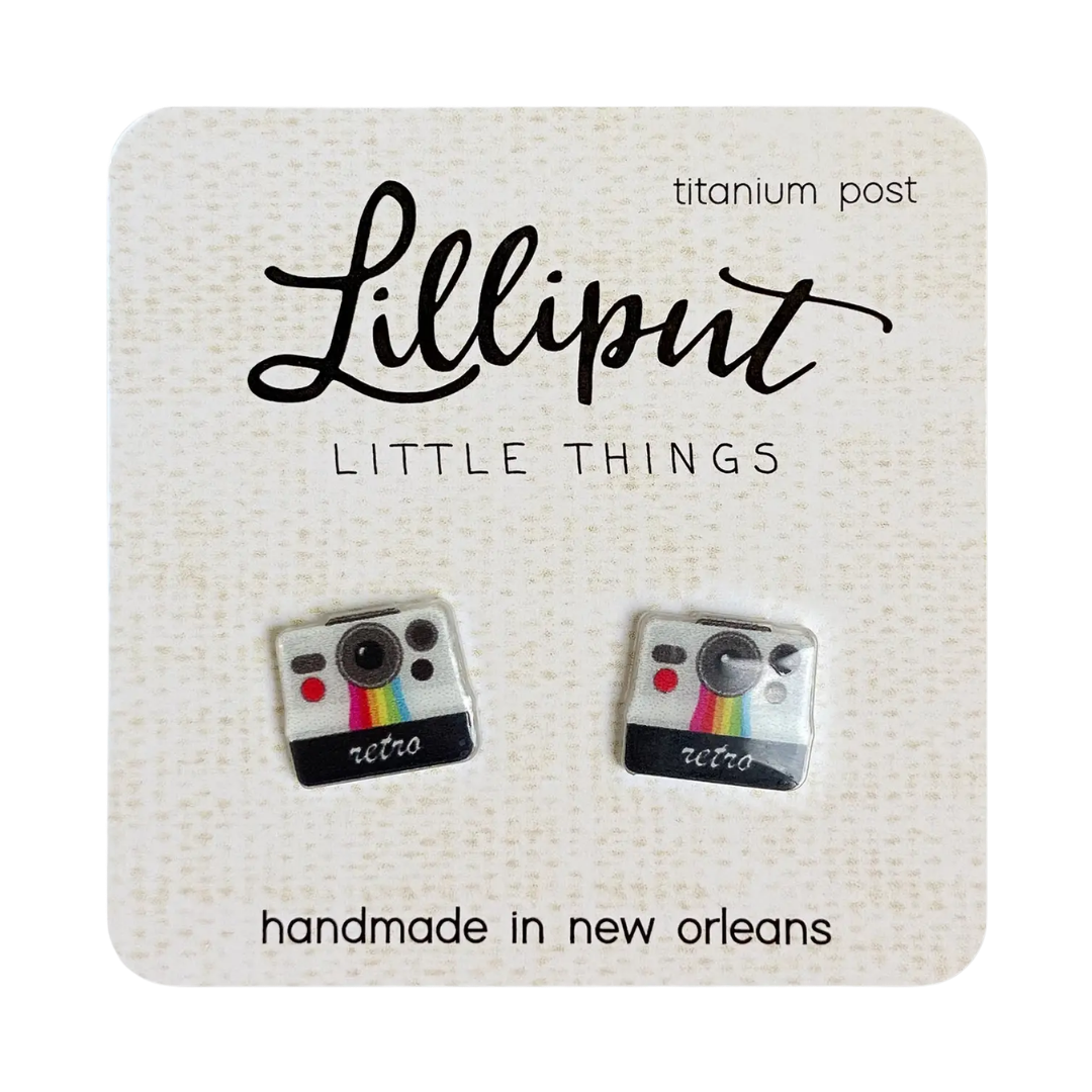 Retro Camera Earrings