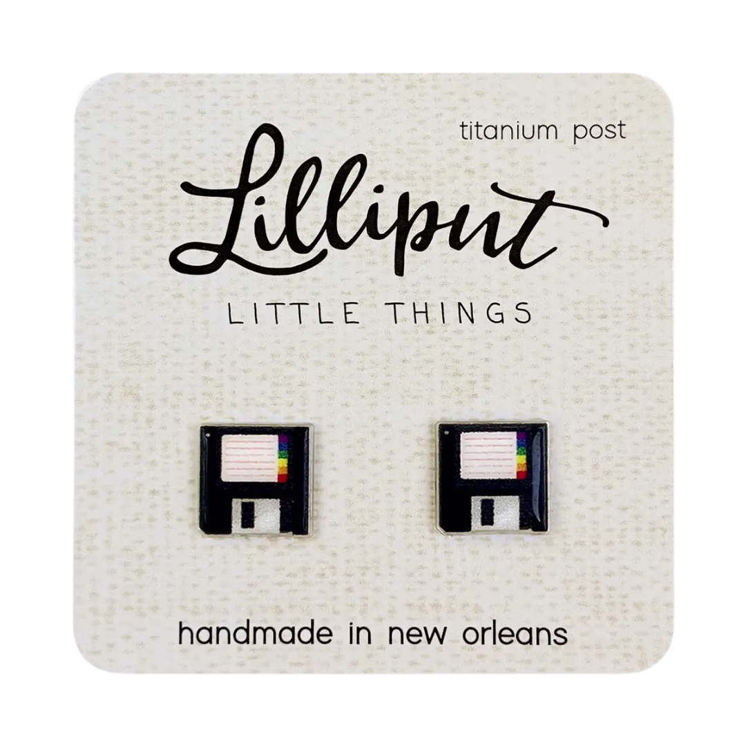 Retro Floppy Disk Earrings