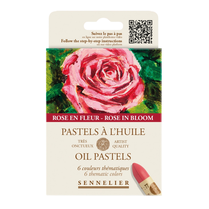 Sennelier Oil Pastel 6-Stick Set, Rose in Bloom Set