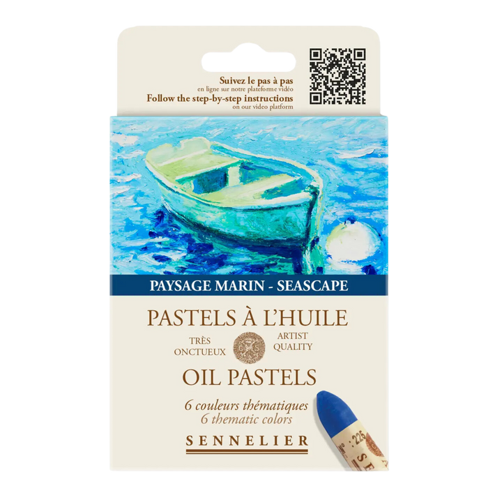 Sennelier Oil Pastel 6-Stick Set, Seascape Set