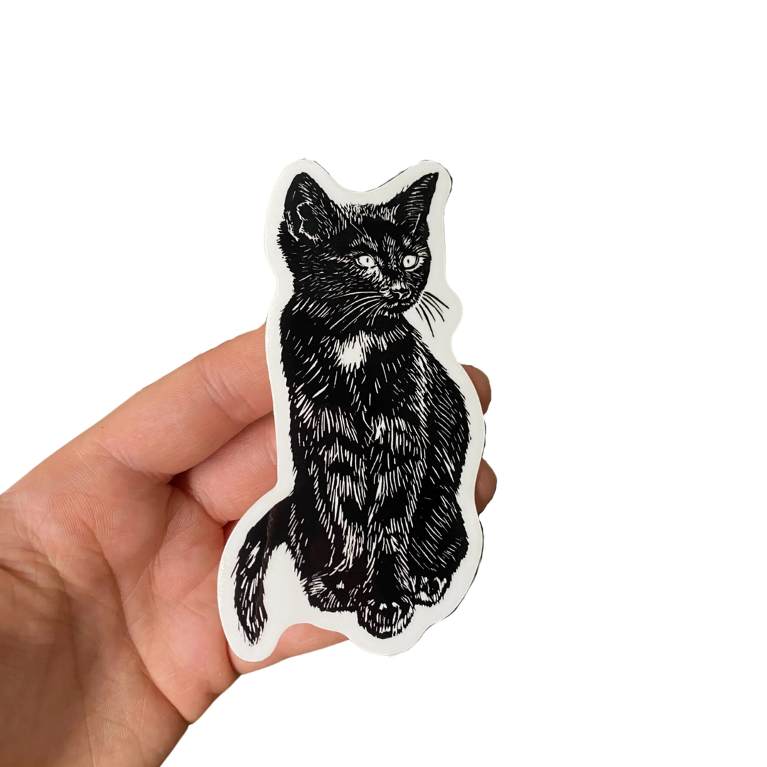 Black Kitten Sticker